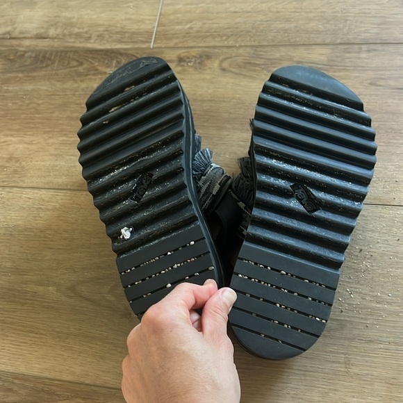 Teva Women's Flatform Ceres Embroidery-Fringe Platform Sandals in Black Size 8 - Picture 6 of 7